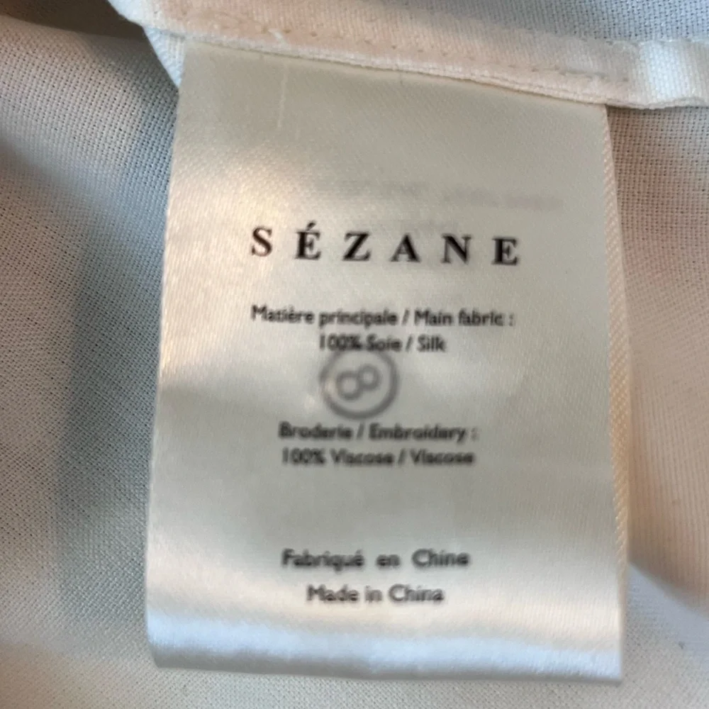 Sezane NWT Palma Top Ecru Cream Size EU 40 US 8 Silk Embroidered Camisole Top - Picture 13 of 13